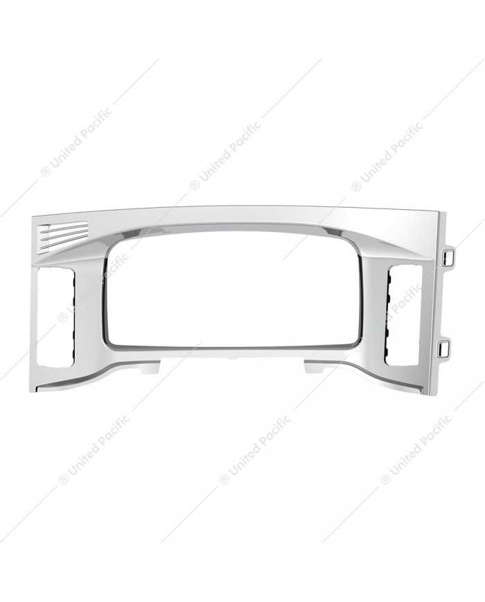 UP42427 - Chrome Plastic Center Dash Instrument Bezel For 2018-2023 Freightliner Cascadia UP42427 - Chrome Plastic Center Dash Instrument Bezel For 2018-2023 Freightliner Cascadia