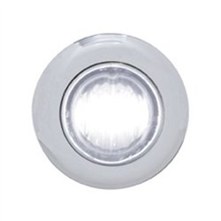 UP39937-3 LED 3/4" Mini Light With Bezel (Clearance/Marker) - White LED/Clear Lens