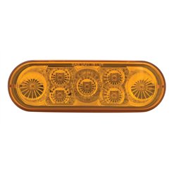 UP39977-7 LED 6" Oval Reflector Turn Signal Light - Amber LED/Amber Lens