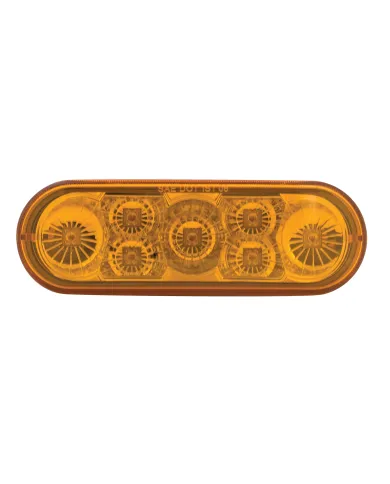 UP39977-7 LED 6" Oval Reflector Turn Signal Light - Amber LED/Amber Lens