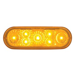 UP39977-7 LED 6" Oval Reflector Turn Signal Light - Amber LED/Amber Lens