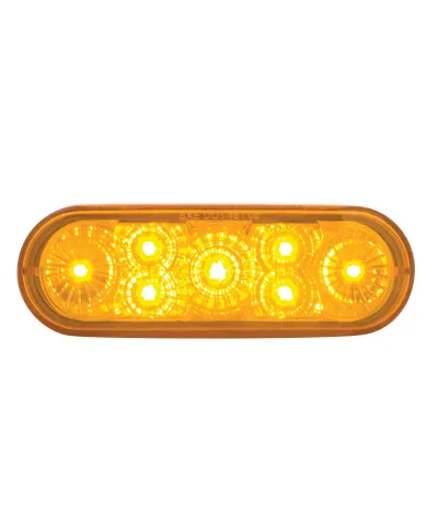 UP39977-7 LED 6" Oval Reflector Turn Signal Light - Amber LED/Amber Lens