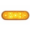 UP39977-7 LED 6" Oval Reflector Turn Signal Light - Amber LED/Amber Lens