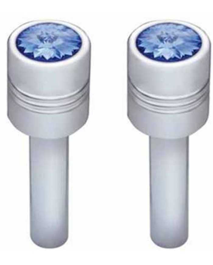 UP70211 - Chrome Door Lock Knob With 9/16" Blue Crystal (2-Pack) UP70211 - Chrome Door Lock Knob With 9/16" Blue Crystal (2-Pack)