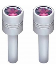 UP70213 - Chrome Door Lock Knob With 9/16" Purple Crystal (2-Pack) UP70213 - Chrome Door Lock Knob With 9/16" Purple Crystal (2-Pack)