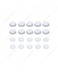 UP70088 - Chrome Plastic Snap-On Screw Cover For 10 And 12 Screws (10-Pack)