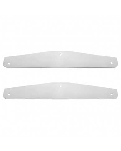UP10416P - 4" X 24" Chrome Standard Bottom Mud Flap Plate - Bolt Thru (Card of 2) UP10416P - 4" X 24" Chrome Standard Bottom Mud Flap Plate - Bolt Thru (Card of 2)
