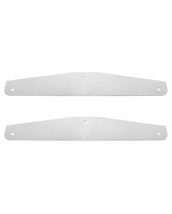 UP10416P - 4" X 24" Chrome Standard Bottom Mud Flap Plate - Bolt Thru (Card of 2) UP10416P - 4" X 24" Chrome Standard Bottom Mud Flap Plate - Bolt Thru (Card of 2)