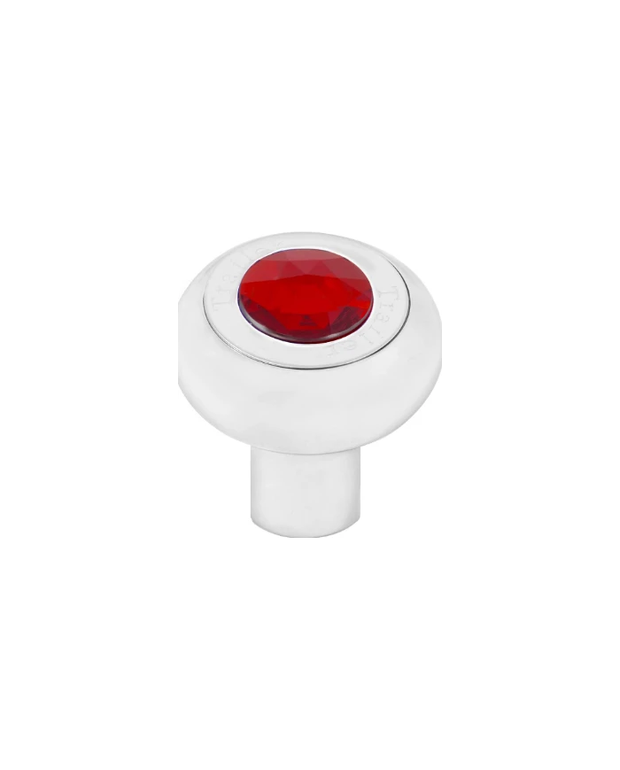 GG95365-SCREW-IN CR. ALUM. TRAILER KNOB W/RED JEWEL