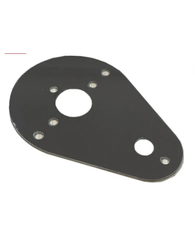 JMLSS-1014 - Stainless Kenworth Teardrop Style Cab & Sleeper Interior Dome Light Bracket w/ 1 WM Light Hole (TOOGLE SWITCH HOLE)