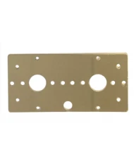 JMLSS-1007 - Stainless Kenworth Teardrop Style Cab & Sleeper Interior Dome Light Bracket w/ 1 WM Light Hole (OE SWITCH HOLE) 