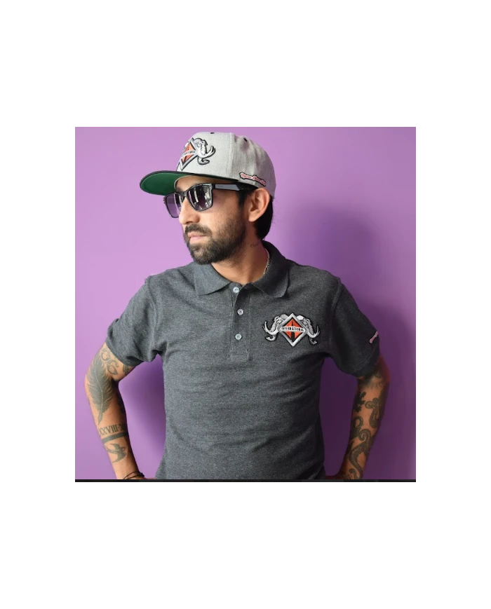 TCS- PLAYERA POLO UNISEX 50/50 400 HEATHER CHARCOAL INT 189