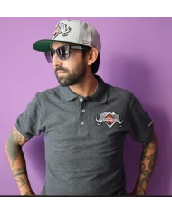 TCS- PLAYERA POLO UNISEX 50/50 400 HEATHER CHARCOAL INT 189