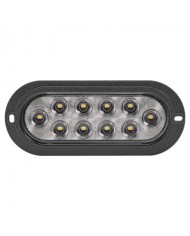 MXM63323-A-6” Oval Red White Back-Up Flange Mount