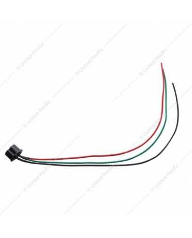 UP34222 - 3 Contact Female Headlight Pigtail For H4 Halogen Bulb (Bulk) UP34222 - 3 Contact Female Headlight Pigtail For H4 Halogen Bulb (Bulk)
