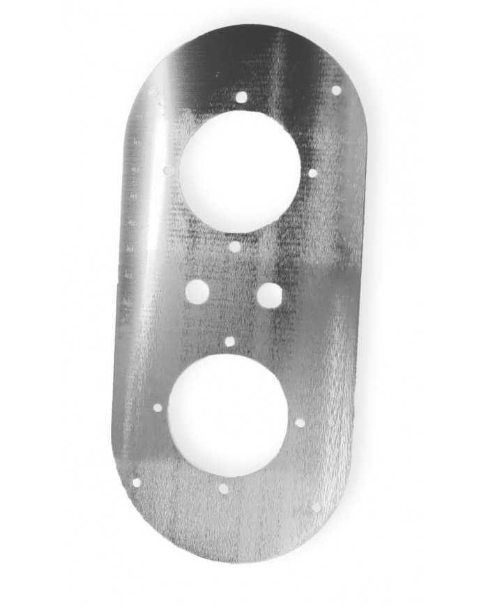 JMLSS-1006 - Stainless Peterbilt 359/379/389 / Kenworth W900 Above Door Interior Dome Light Bracket w/ 2 WM Light Holes