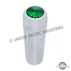 UP40022P-1-7/8" Short Aluminum Toggle Switch Extension With Crystal For Kenworth - Green Crystal (2-Pack)