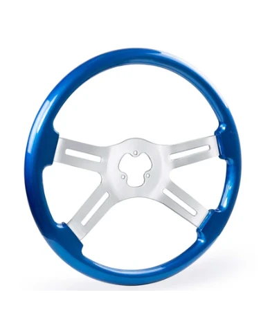 18" Wood Steering Wheel - 4 Spoke Classic BLUE 18" Wood Steering Wheel - 4 Spoke Classic BLUE