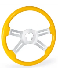 18" Wood Steering Wheel - 4 Spoke Classic YELLOW 18" Wood Steering Wheel - 4 Spoke Classic YELLOW