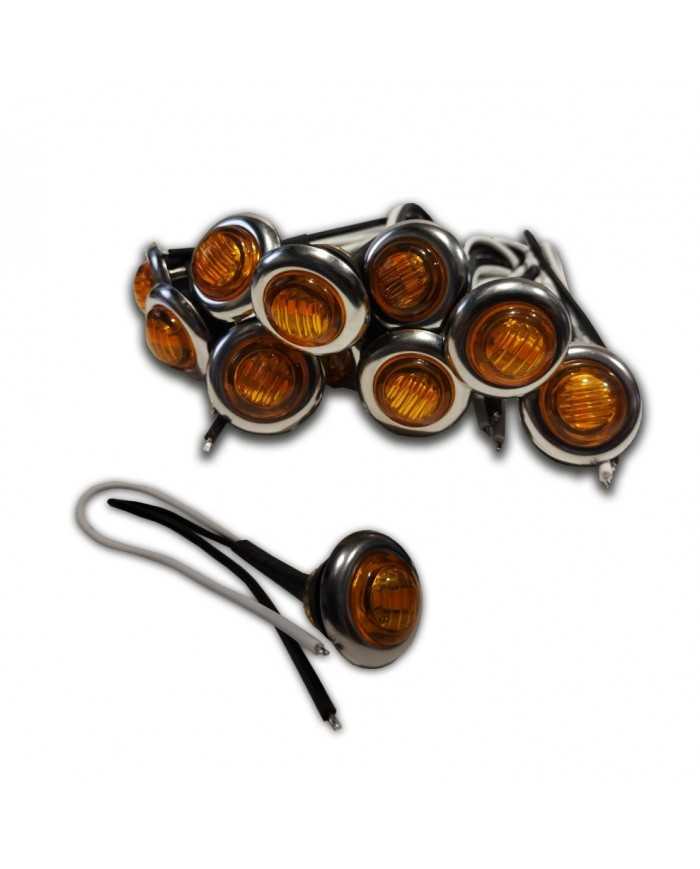 LUZ 3 LEDS 3/4 PULG - GENERICA AMBAR/AMBAR
