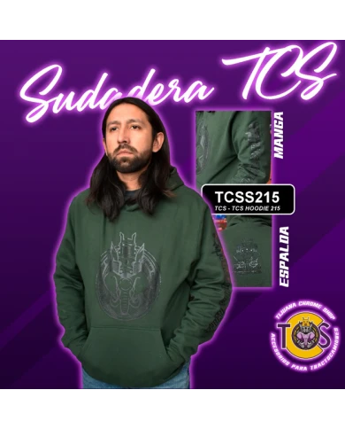 TCS HOODIE GREEN-LOGO BLACK-TCSS215 TCS HOODIE GREEN-LOGO BLACK-TCSS215