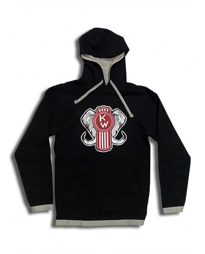TCS PUFF HOODIE BLACK-LOGO KENWORTH-TCSS224