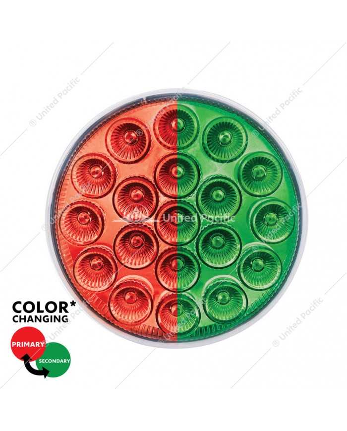 UP35948 - 19 LED 4" Round Double Fury Light (Stop & Turn) - Red & Green LED/Clear Lens UP35948 - 19 LED 4" Round Double Fury Light (Stop & Turn) - Red & Green LED/Clear Lens