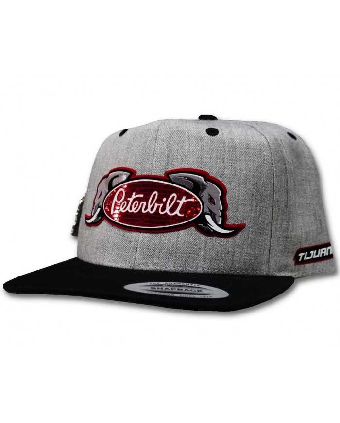 TCS-GORRA GRIS CLARO PARCHE GLITTER RED PETERBILT TCS-GORRA GRIS CLARO PARCHE GLITTER RED PETERBILT
