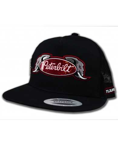TCS-GORRA BLACK PARCHE GLITTER RED PETERBILT TCS-GORRA BLACK PARCHE GLITTER RED PETERBILT