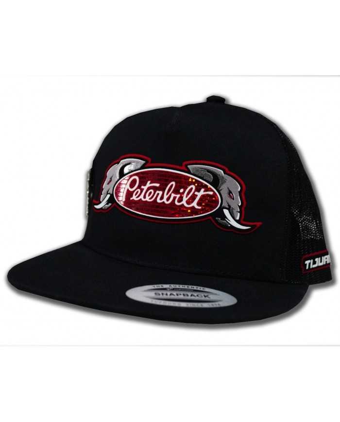TCS-GORRA BLACK PARCHE GLITTER RED PETERBILT TCS-GORRA BLACK PARCHE GLITTER RED PETERBILT