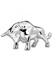 GG48193- Matte Black Fighting Bull Hood Ornament