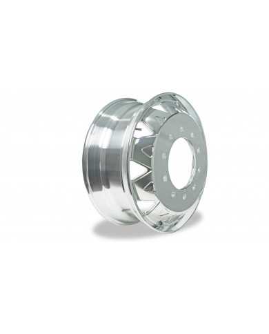 NTP1522.5T-22.5″ HUB PILOT POLISHED ALUMINUM WHEEL – DIAMOND STYLE