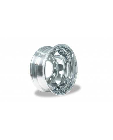 NTP1522.5T-22.5″ HUB PILOT POLISHED ALUMINUM WHEEL – DIAMOND STYLE