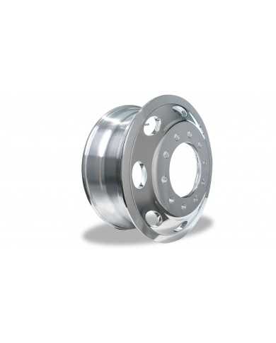 NTP1522.5PB-22.5″ HUB PILOT POLISHED ALUMINUM WHEEL – PETERBILT STYLE