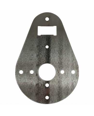 JMLSS-1007 - Stainless Kenworth Teardrop Style Cab & Sleeper Interior Dome Light Bracket w/ 1 WM Light Hole (OE SWITCH HOLE) 