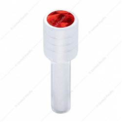 UP40205-Chrome Door Lock Knob With 7/16" Red Crystal (2pc/set)