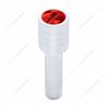 UP40205-Chrome Door Lock Knob With 7/16" Red Crystal (2pc/set)