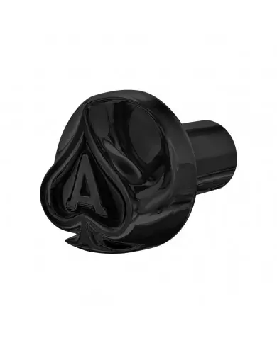 UP71020 - Ace Of Spades Air Valve Knob - Candy Black With Matte Black Inlay UP71020 - Ace Of Spades Air Valve Knob - Candy Black With Matte Black Inlay