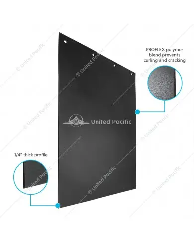 UP67025 - 24" X 30" Black PROFLEX Mud Flap UP67025 - 24" X 30" Black PROFLEX Mud Flap