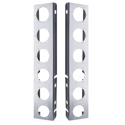 UP30060-Peterbilt Stainless Front Air Cleaner Bracket Only - 12 Light Cutouts