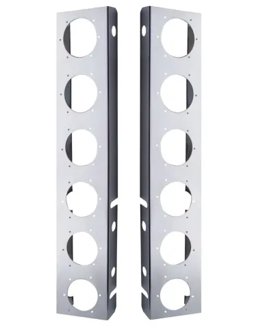 UP30060-Peterbilt Stainless Front Air Cleaner Bracket Only - 12 Light Cutouts