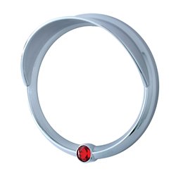 UP40628-Signature Series Speed/Tachometer Gauge Cover With Visor For Freightliner -Red Crystal