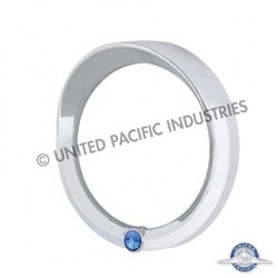 UP40638-Signature Series Speed/Tachometer Gauge Cover With Visor For 2006+ Peterbilt -Blue Crystal