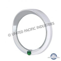 UP40640-Signature Series Speed/Tachometer Gauge Cover With Visor For 2006+ Peterbilt -Green Crystal
