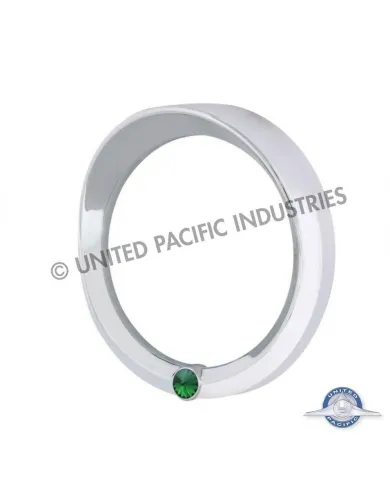 UP40640-Signature Series Speed/Tachometer Gauge Cover With Visor For 2006+ Peterbilt -Green Crystal