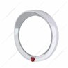 UP40642-Signature Series Speed/Tachometer Gauge Cover With Visor For 2006+ Peterbilt -Red Crystal
