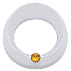 UP40665-Signature Series Gauge Cover With Visor & Crystal For 3-3/4" DIA Speed/Tachometer Gauge - Amber Crystal