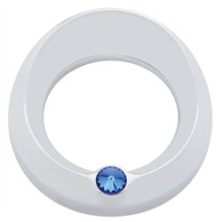 UP40666-Signature Series Gauge Cover With Visor & Crystal For 3-3/4" DIA Speed/Tachometer Gauge - Blue Crystal