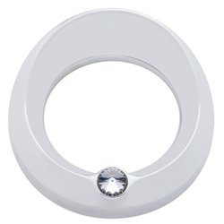UP40667-Signature Series Gauge Cover With Visor & Crystal For 3-3/4" DIA Speed/Tachometer Gauge - Clear Crystal
