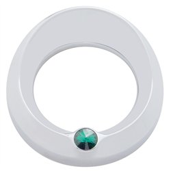UP40668-Signature Series Gauge Cover With Visor & Crystal For 3-3/4" DIA Speed/Tachometer Gauge - Green Crystal
